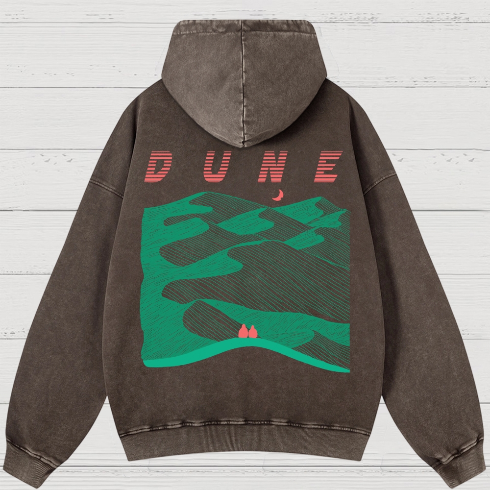 Desert Planet Red Moon Washed Hoodies 