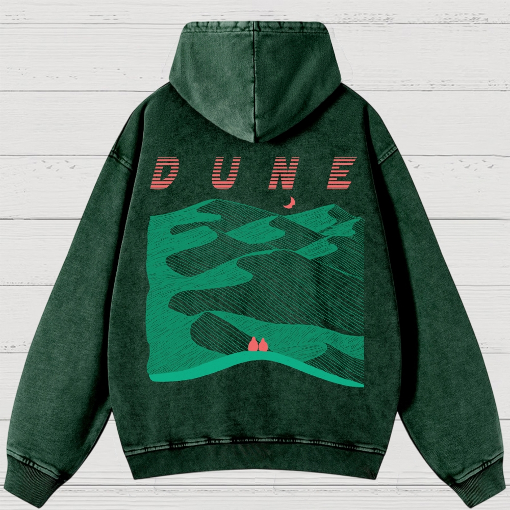 Desert Planet Red Moon Washed Hoodies 