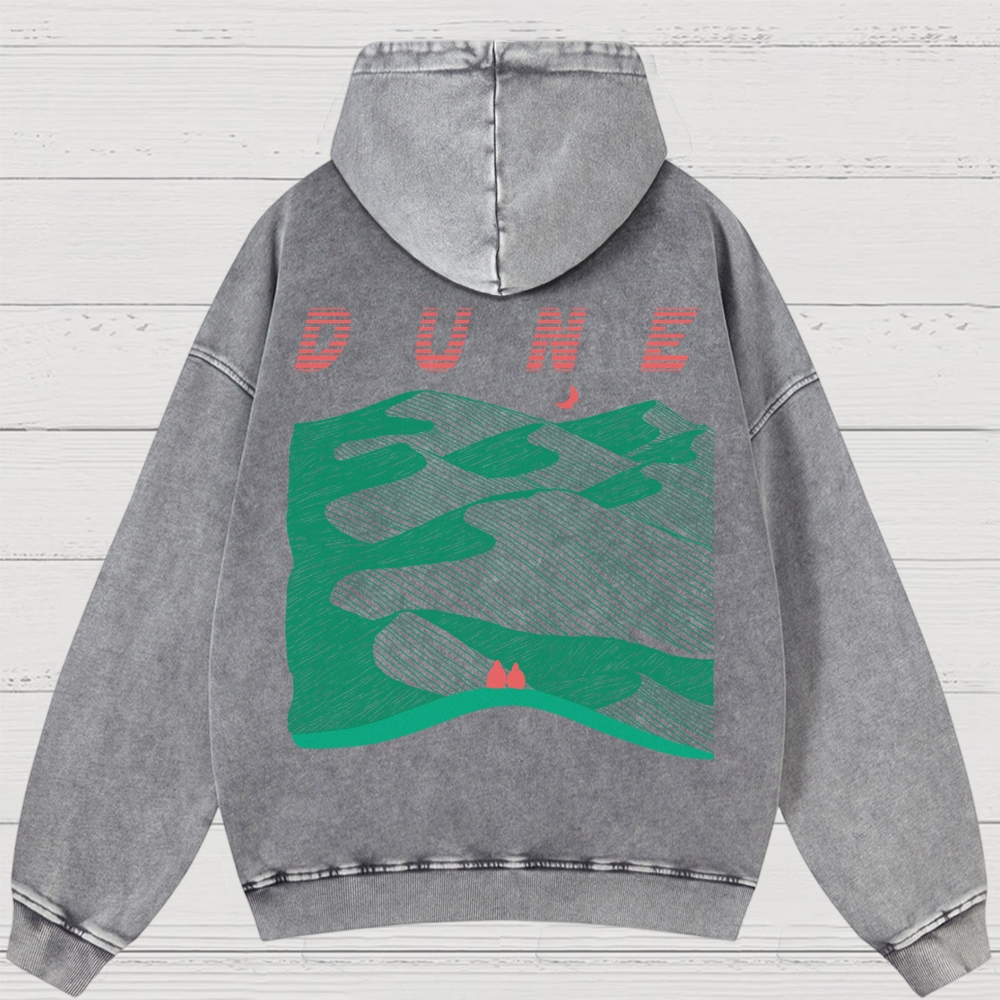 Desert Planet Red Moon Washed Hoodies 