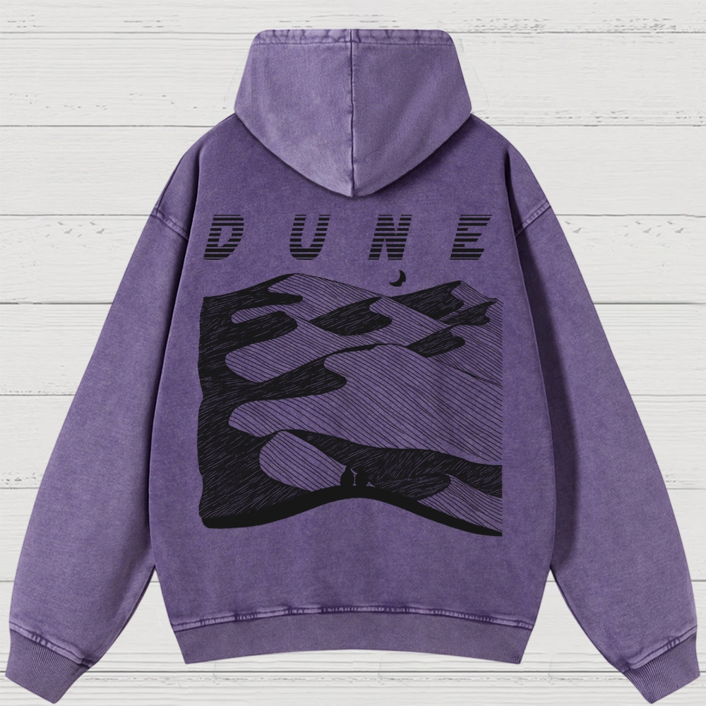 Desert Planet Red Moon Washed Hoodies 