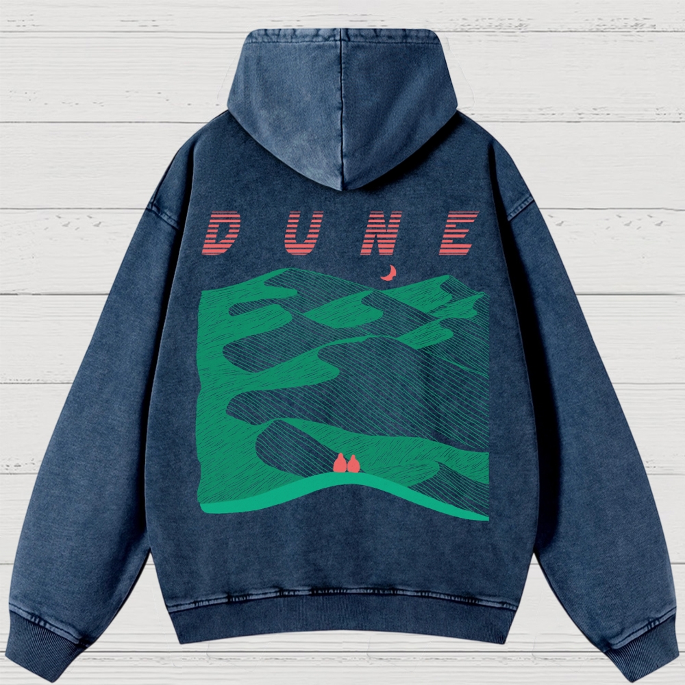 Desert Planet Red Moon Washed Hoodies 
