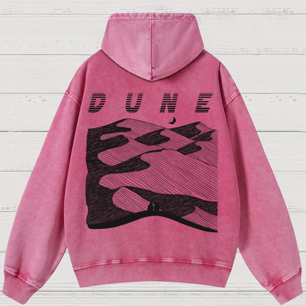 Desert Planet Red Moon Washed Hoodies 