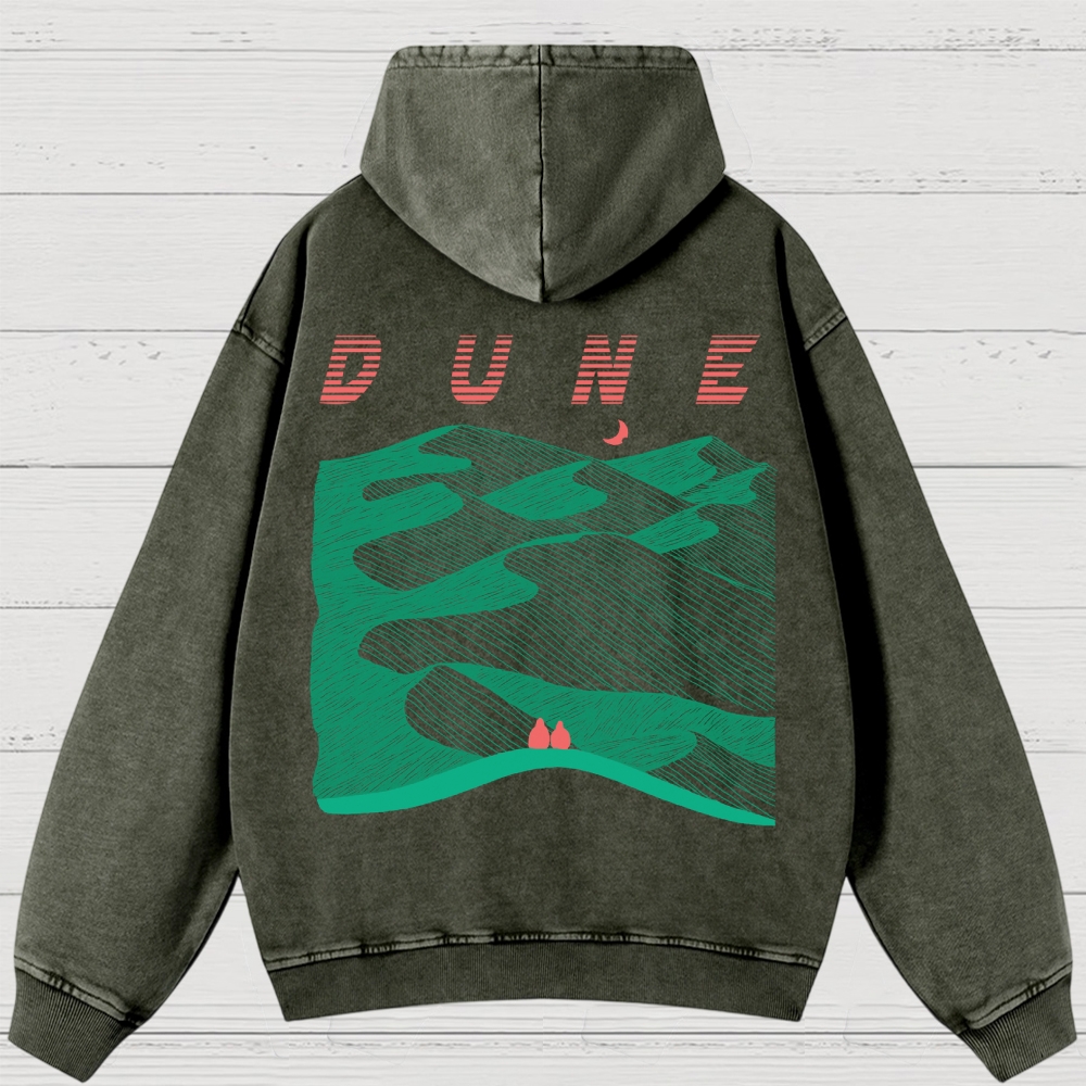 Desert Planet Red Moon Washed Hoodies 