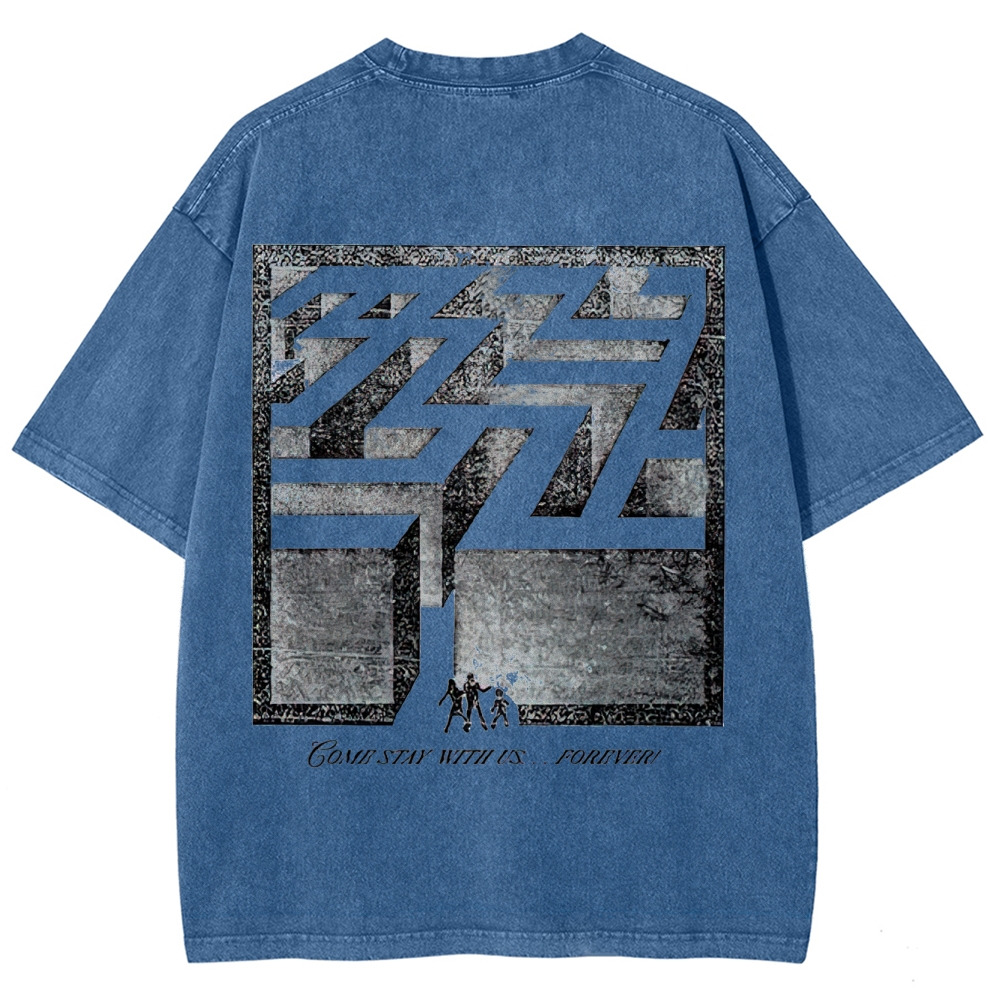 Overlook Hotel Maze & Retro Graphic Washed T-Shirt