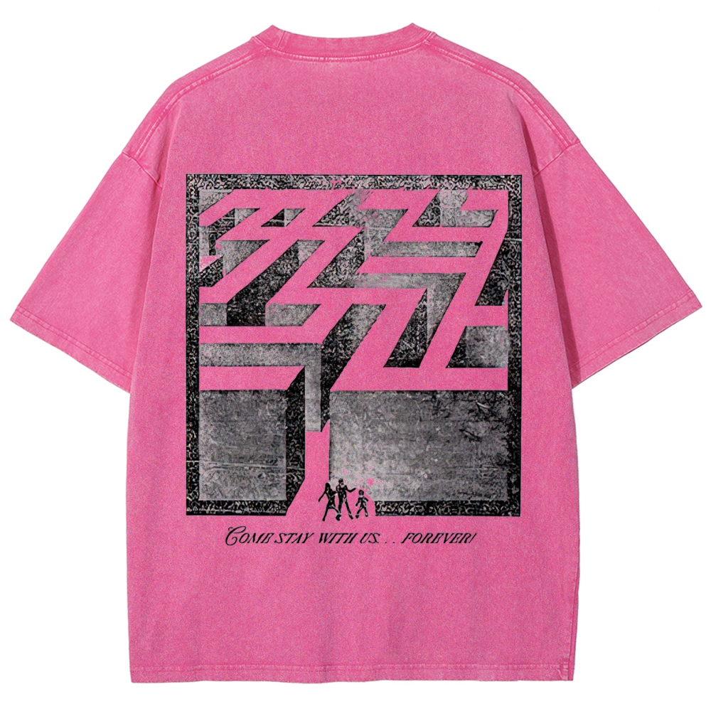 Overlook Hotel Maze & Retro Graphic Washed T-Shirt