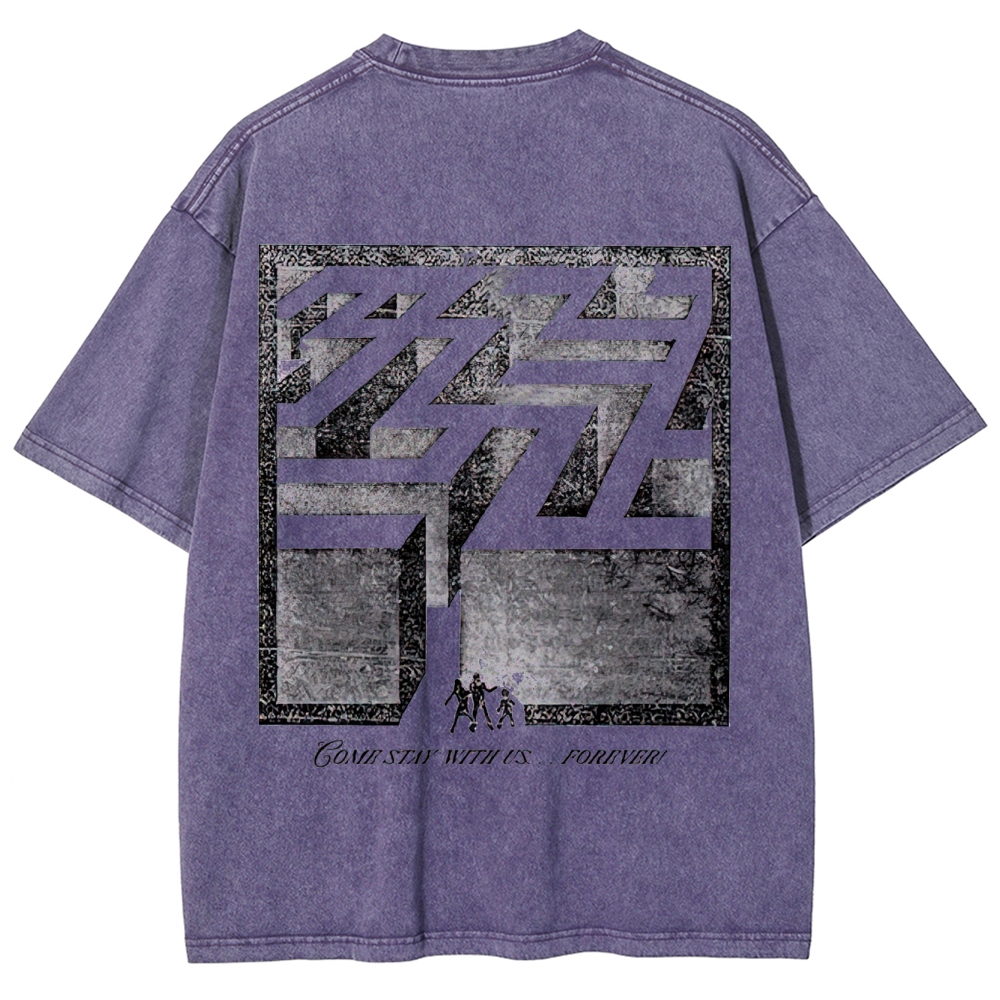 Overlook Hotel Maze & Retro Graphic Washed T-Shirt