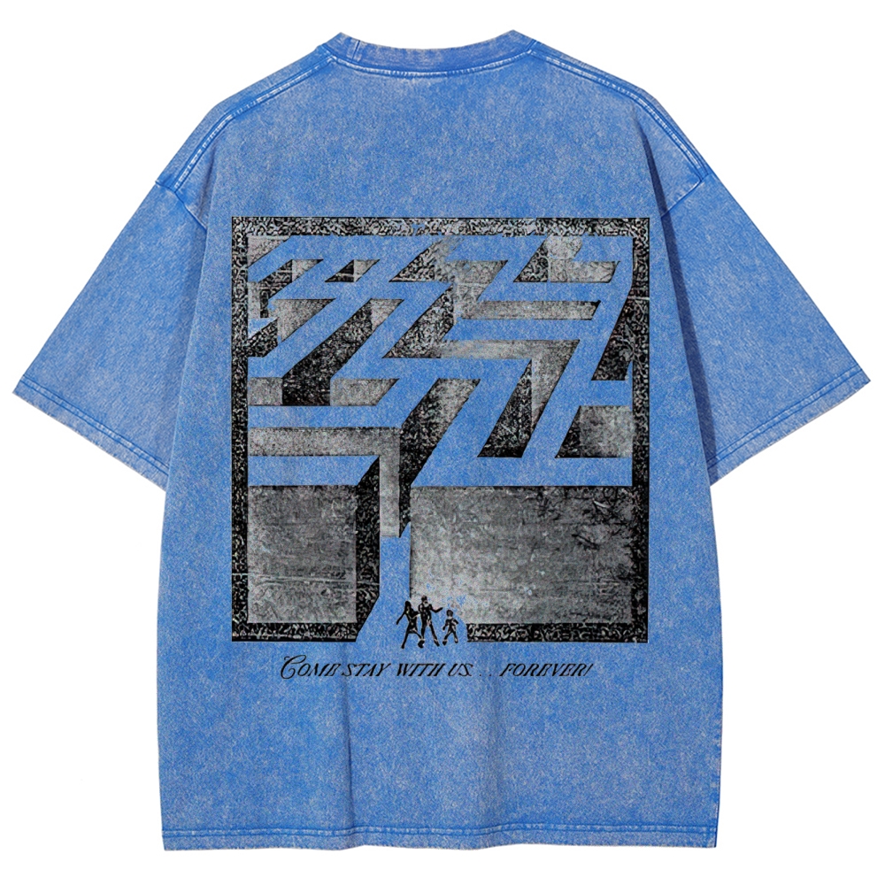 Overlook Hotel Maze & Retro Graphic Washed T-Shirt