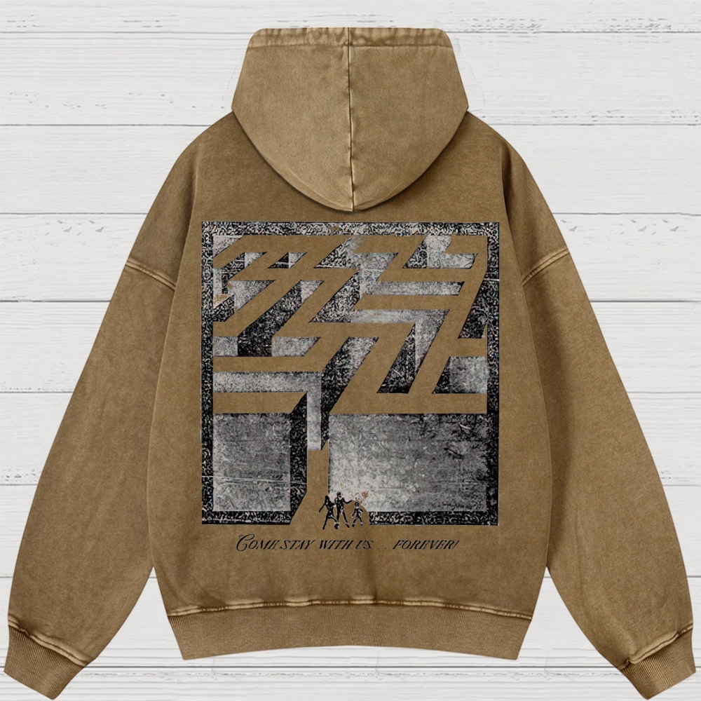 Overlook Hotel Maze & Retro Graphic Washed Hoodies