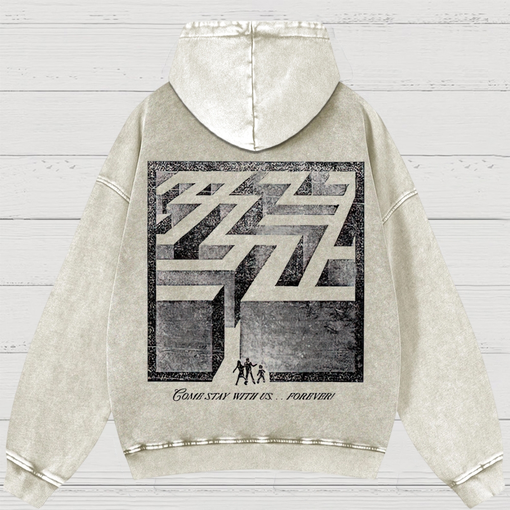 Overlook Hotel Maze & Retro Graphic Washed Hoodies