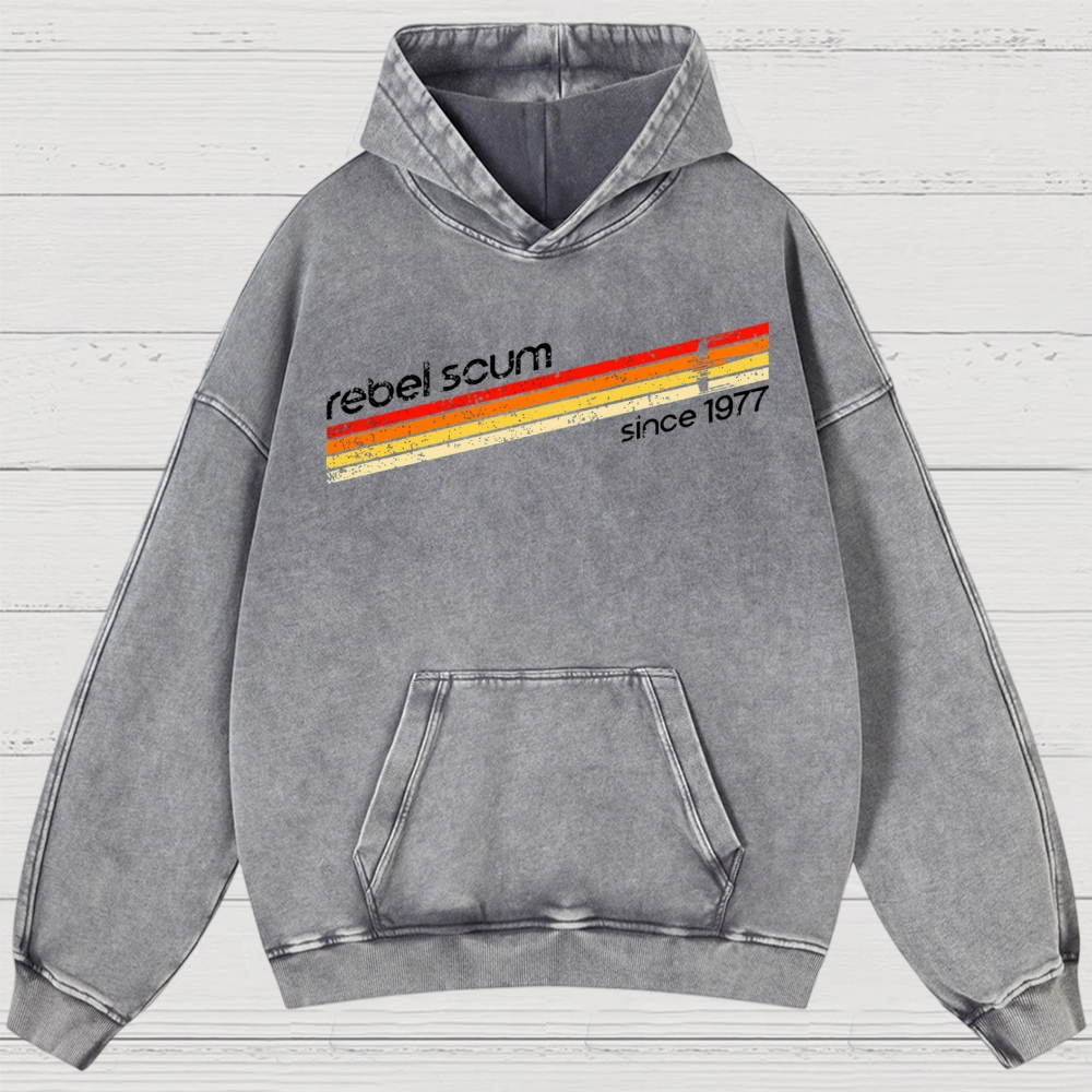 Vintage Sci-Fi Resistance Washed Hoodies 