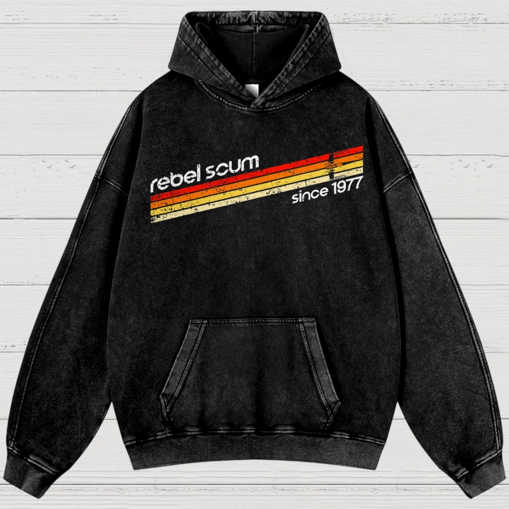 Vintage Sci-Fi Resistance Washed Hoodies 
