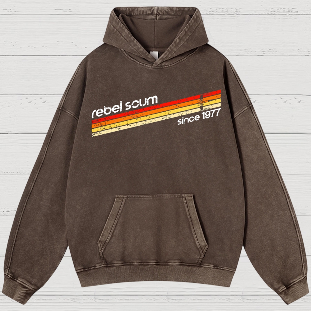 Vintage Sci-Fi Resistance Washed Hoodies 