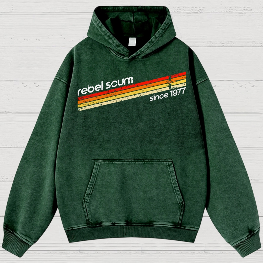 Vintage Sci-Fi Resistance Washed Hoodies 