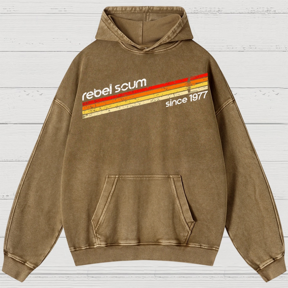 Vintage Sci-Fi Resistance Washed Hoodies 