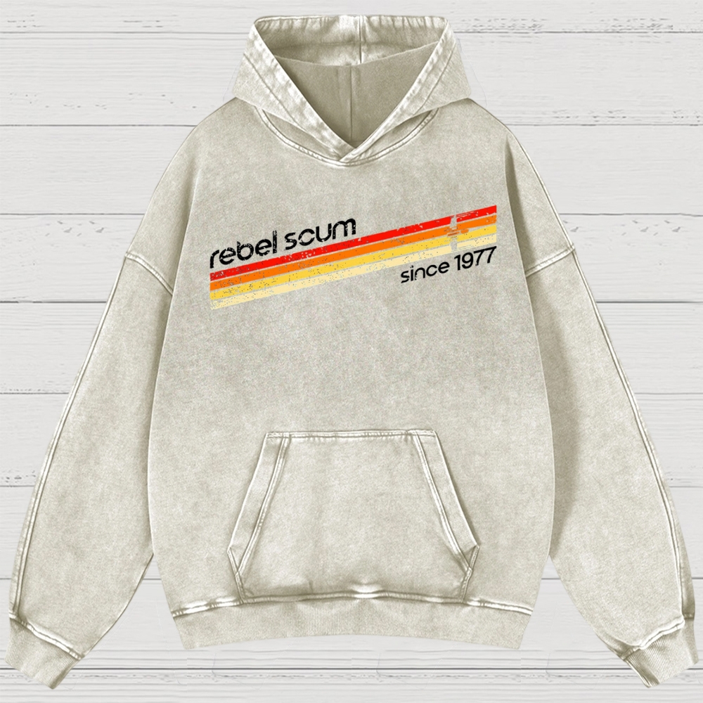 Vintage Sci-Fi Resistance Washed Hoodies 