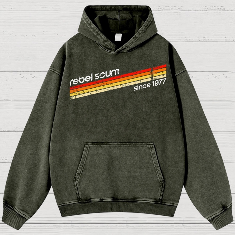 Vintage Sci-Fi Resistance Washed Hoodies 