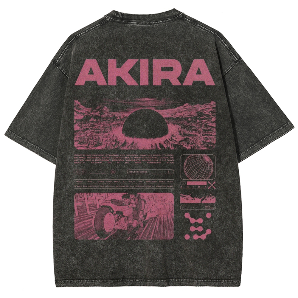 Cyberpunk Psychic Grid Washed T-Shirt 