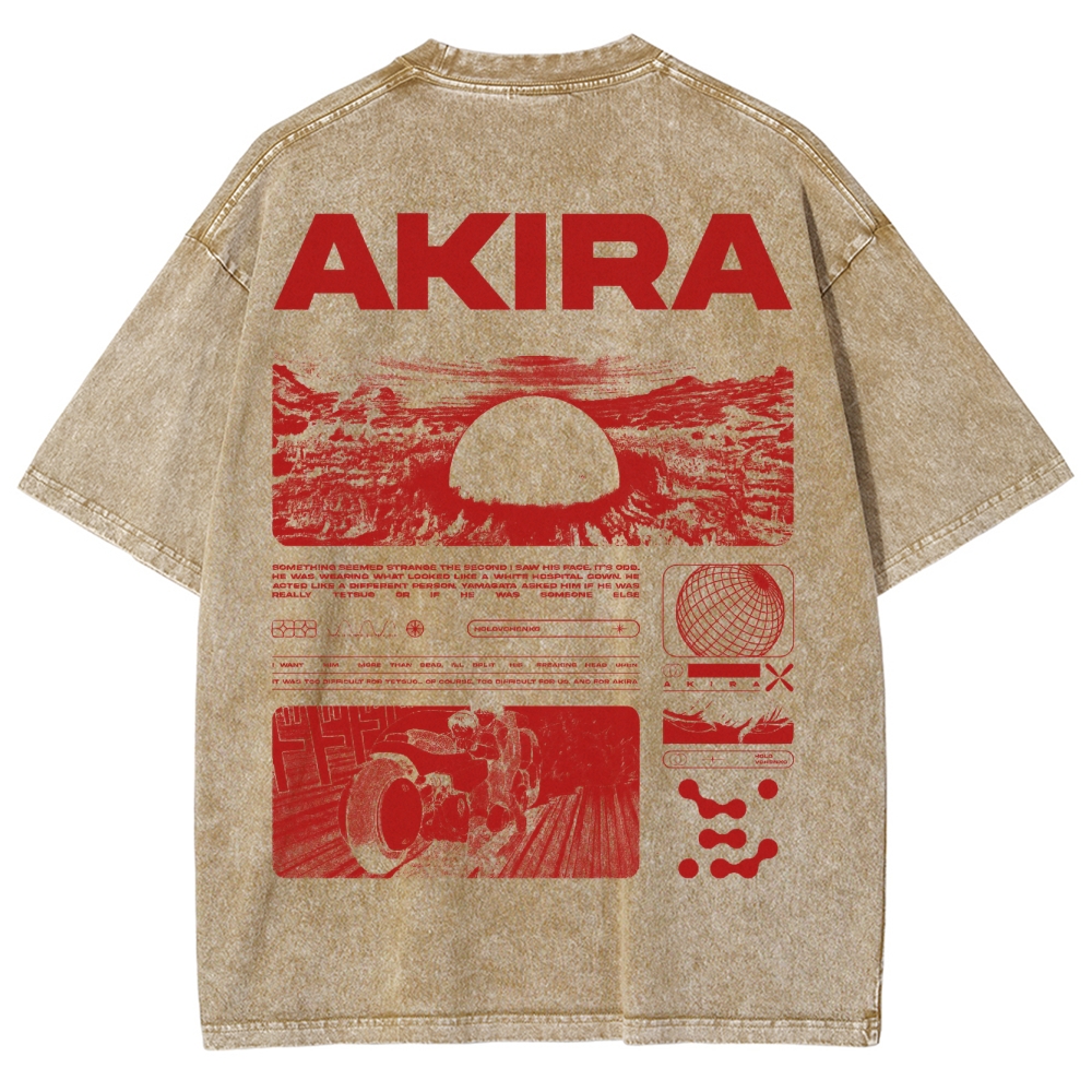 Cyberpunk Psychic Grid Washed T-Shirt 