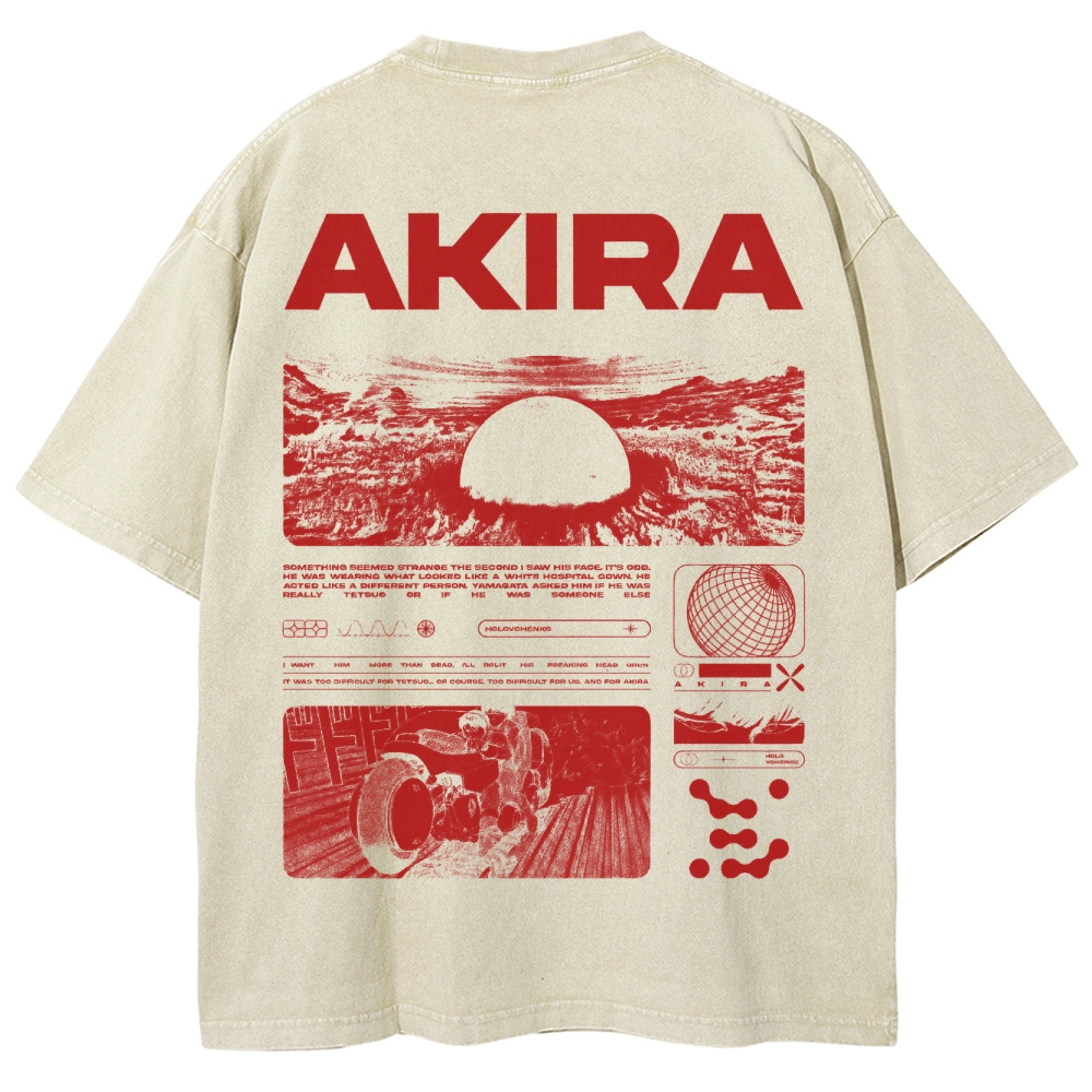 Cyberpunk Psychic Grid Washed T-Shirt 