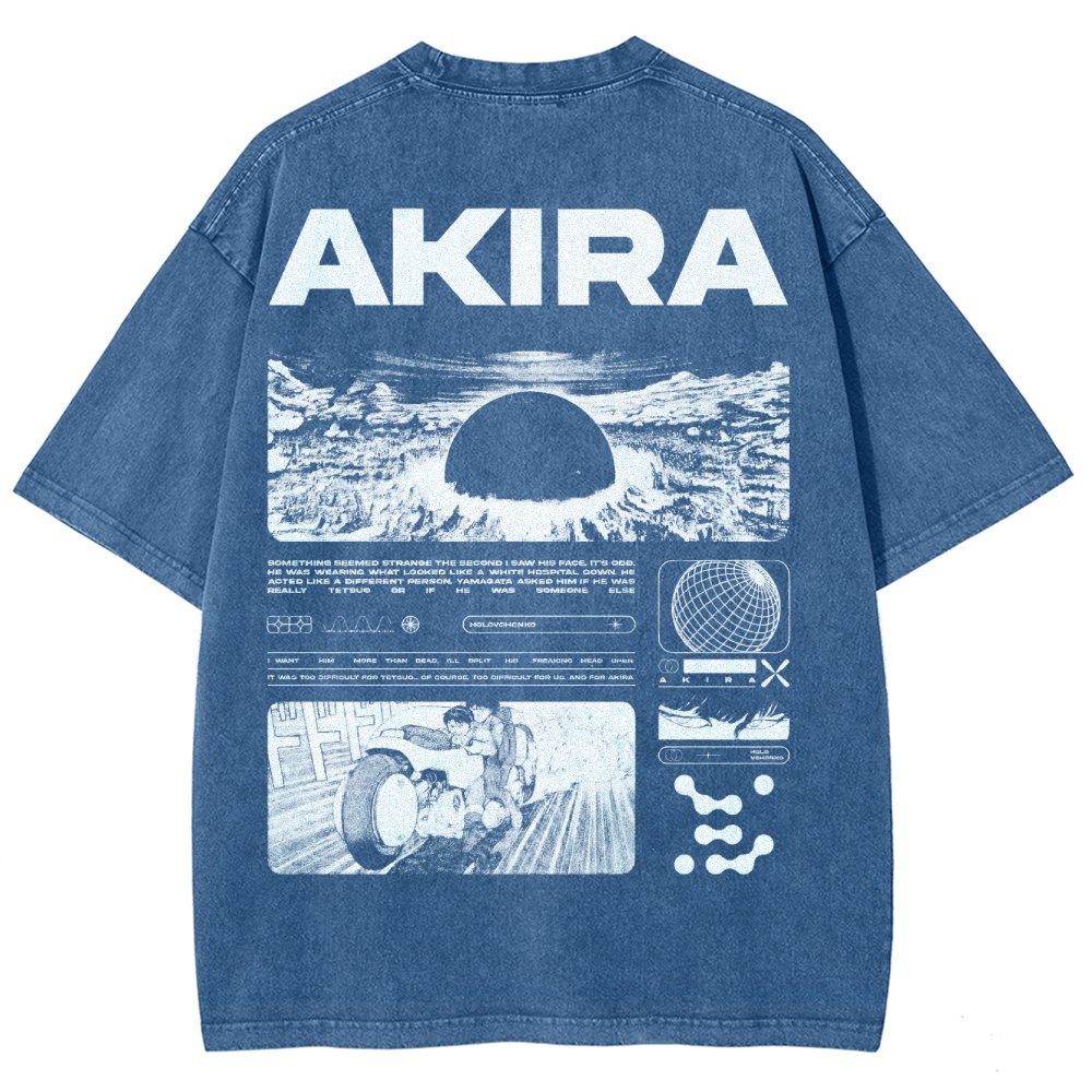 Cyberpunk Psychic Grid Washed T-Shirt 