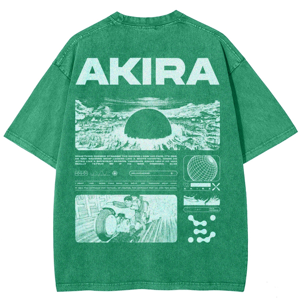 Cyberpunk Psychic Grid Washed T-Shirt 