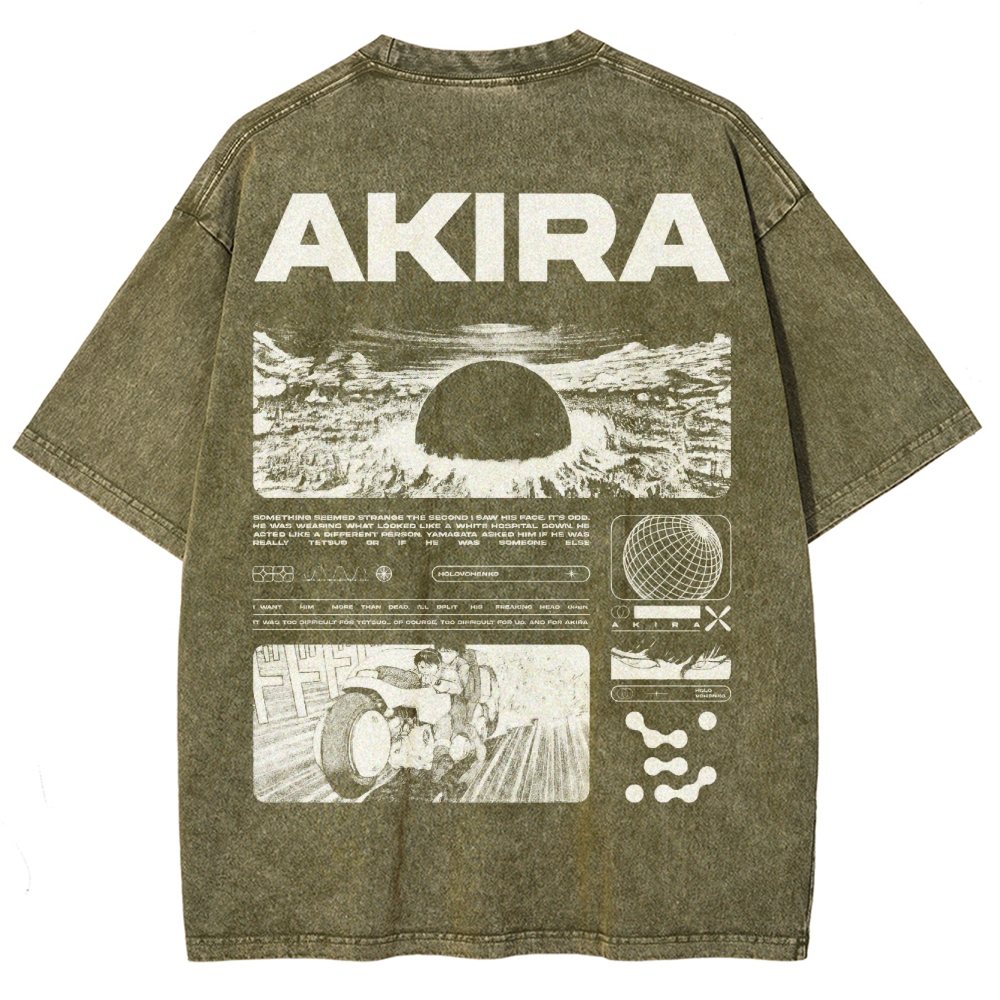 Cyberpunk Psychic Grid Washed T-Shirt 