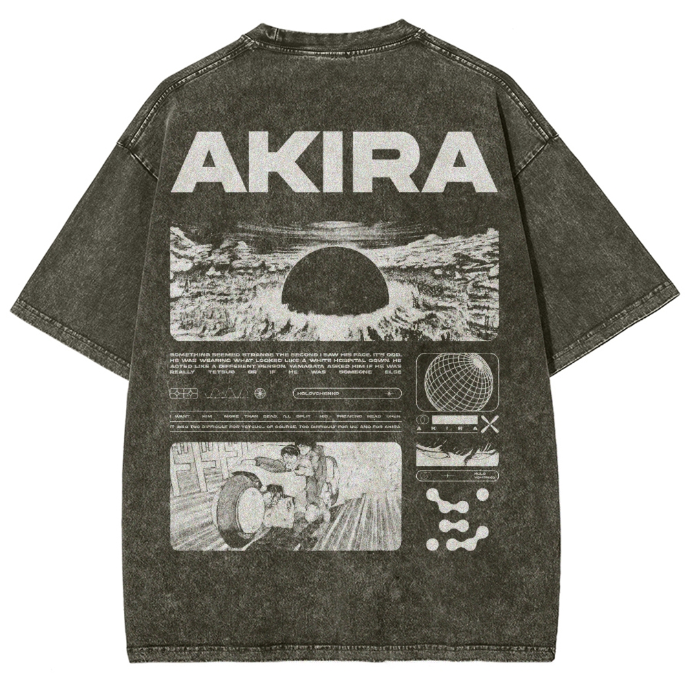 Cyberpunk Psychic Grid Washed T-Shirt 