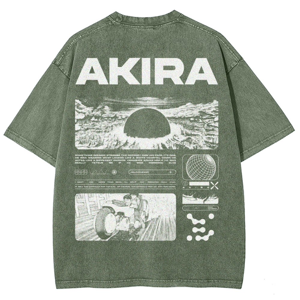 Cyberpunk Psychic Grid Washed T-Shirt 