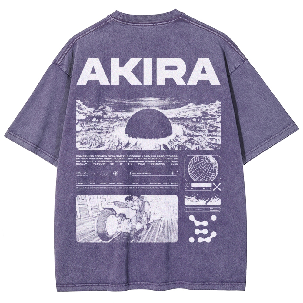 Cyberpunk Psychic Grid Washed T-Shirt 