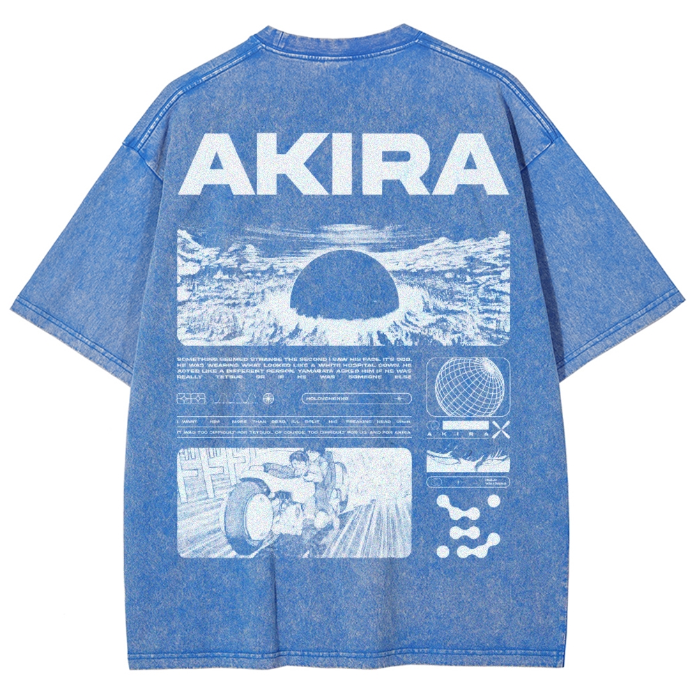 Cyberpunk Psychic Grid Washed T-Shirt 