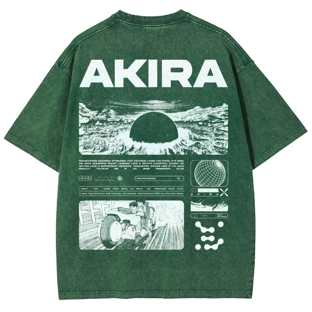 Cyberpunk Psychic Grid Washed T-Shirt 