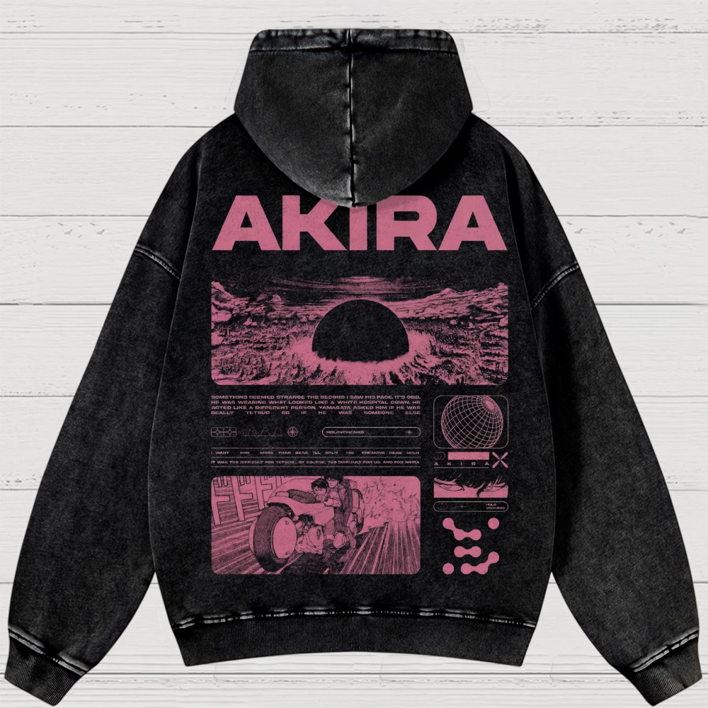 Cyberpunk Psychic Grid Washed Hoodies 