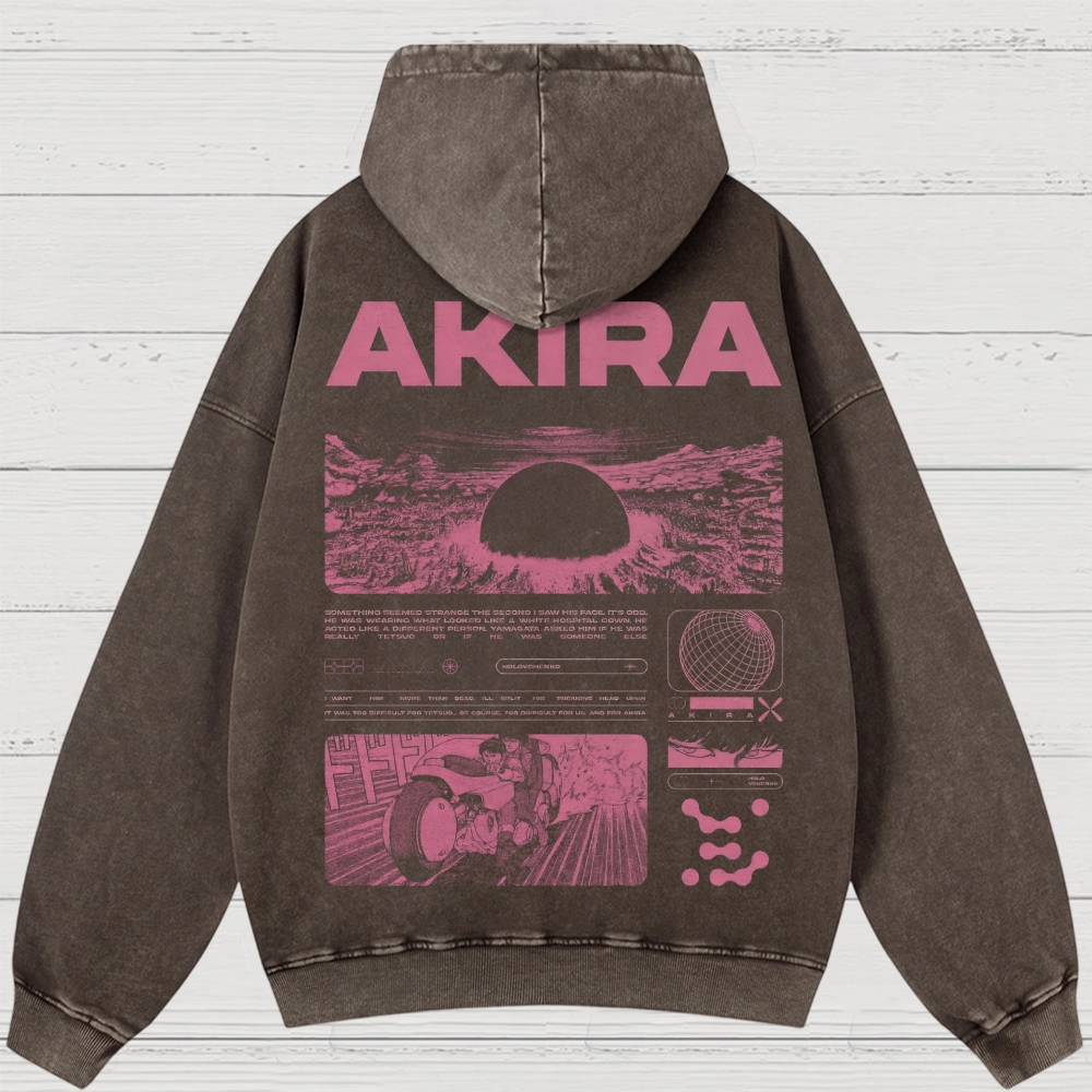 Cyberpunk Psychic Grid Washed Hoodies 