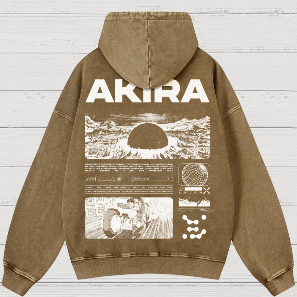 Cyberpunk Psychic Grid Washed Hoodies 