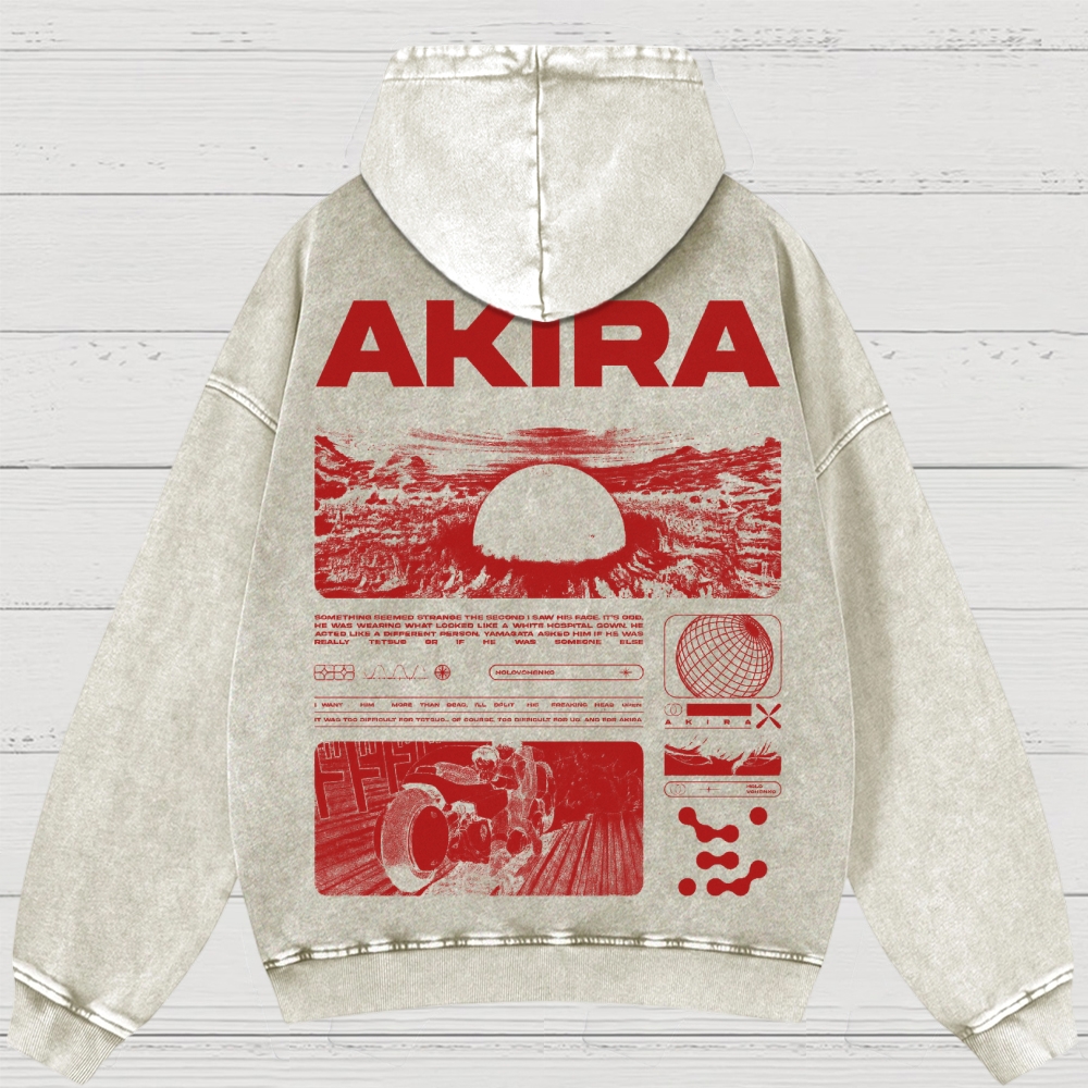 Cyberpunk Psychic Grid Washed Hoodies 