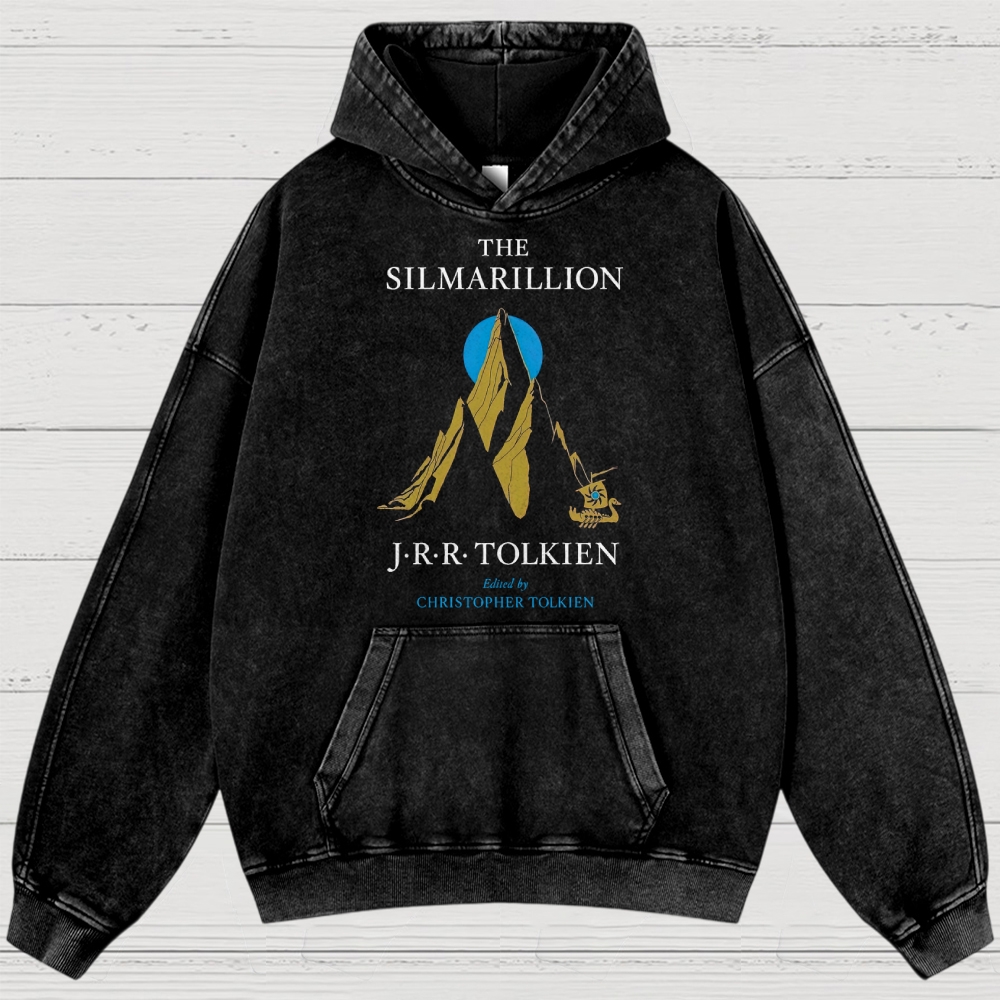 Mythic Mountains & Swan Ship Fantasy Washed Hoodies 