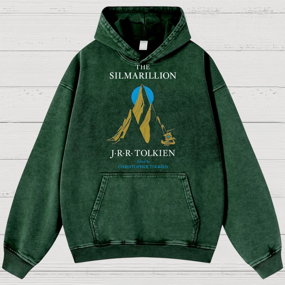 Mythic Mountains & Swan Ship Fantasy Washed Hoodies 