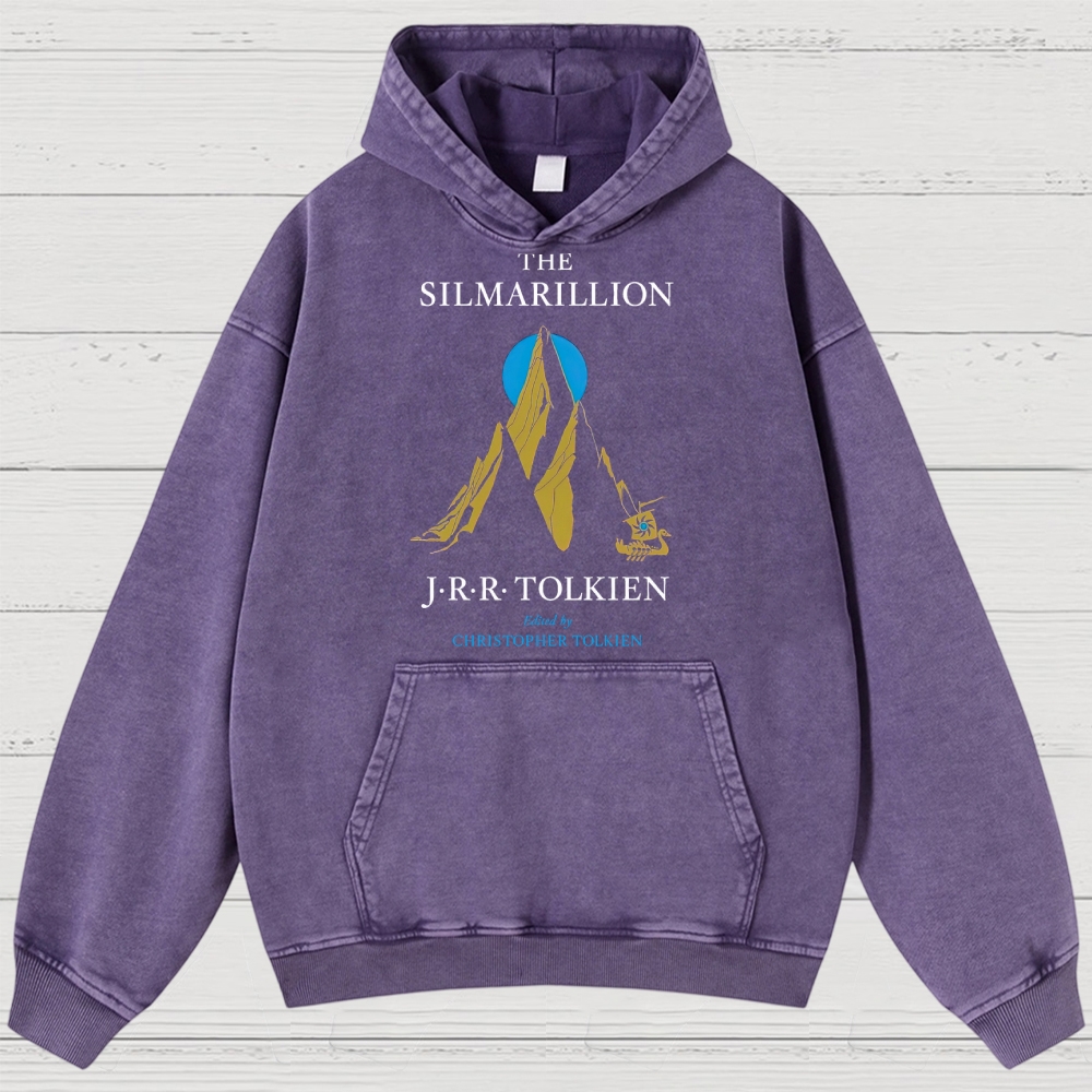 Mythic Mountains & Swan Ship Fantasy Washed Hoodies 