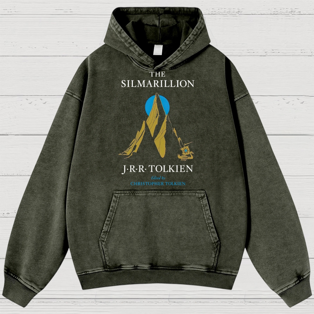 Mythic Mountains & Swan Ship Fantasy Washed Hoodies 