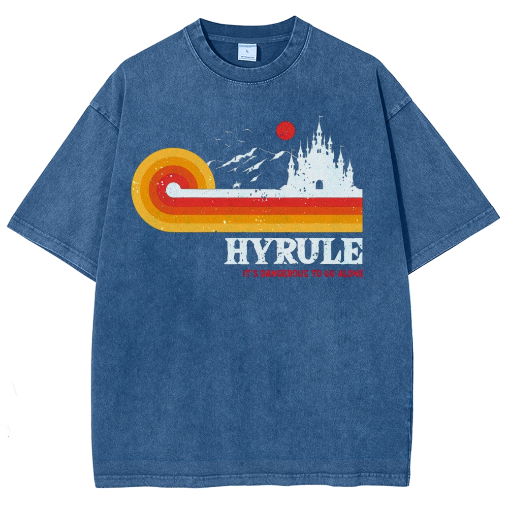 Fantasy Kingdom Sunset Adventure Washed T-Shirt 