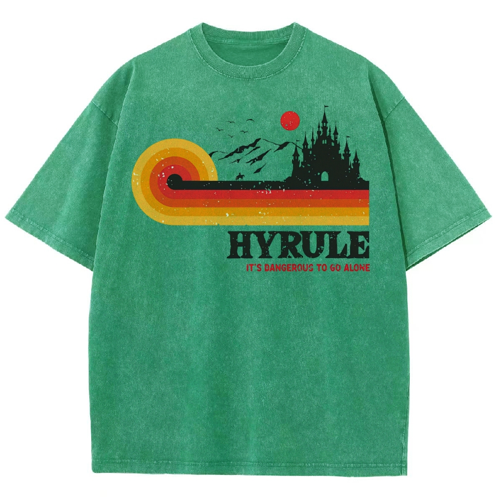 Fantasy Kingdom Sunset Adventure Washed T-Shirt 