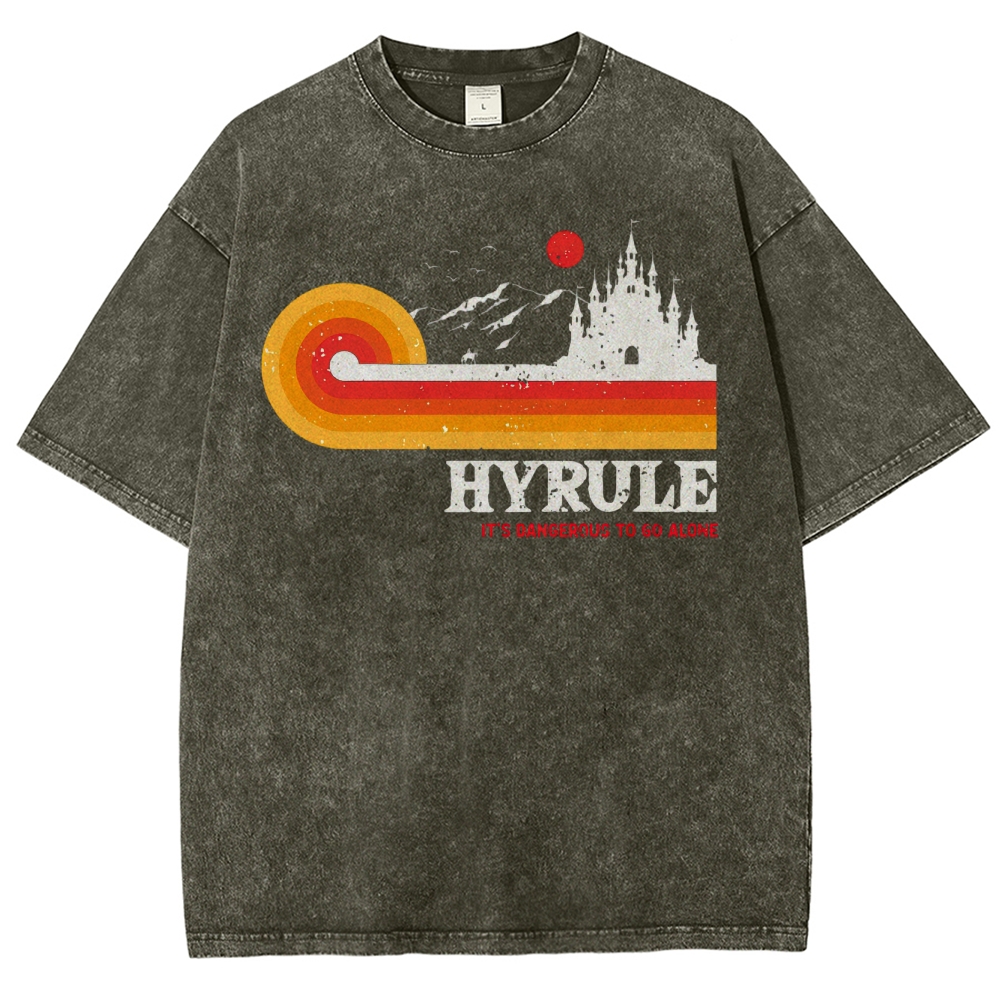 Fantasy Kingdom Sunset Adventure Washed T-Shirt 