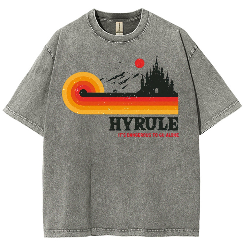 Fantasy Kingdom Sunset Adventure Washed T-Shirt 