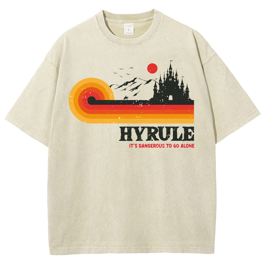 Fantasy Kingdom Sunset Adventure Washed T-Shirt 