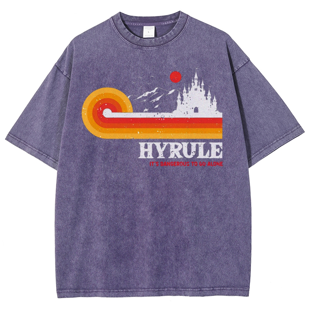 Fantasy Kingdom Sunset Adventure Washed T-Shirt 