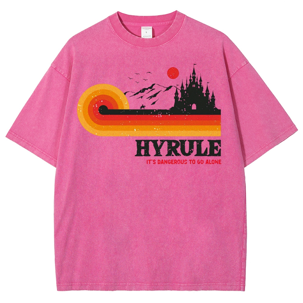 Fantasy Kingdom Sunset Adventure Washed T-Shirt 