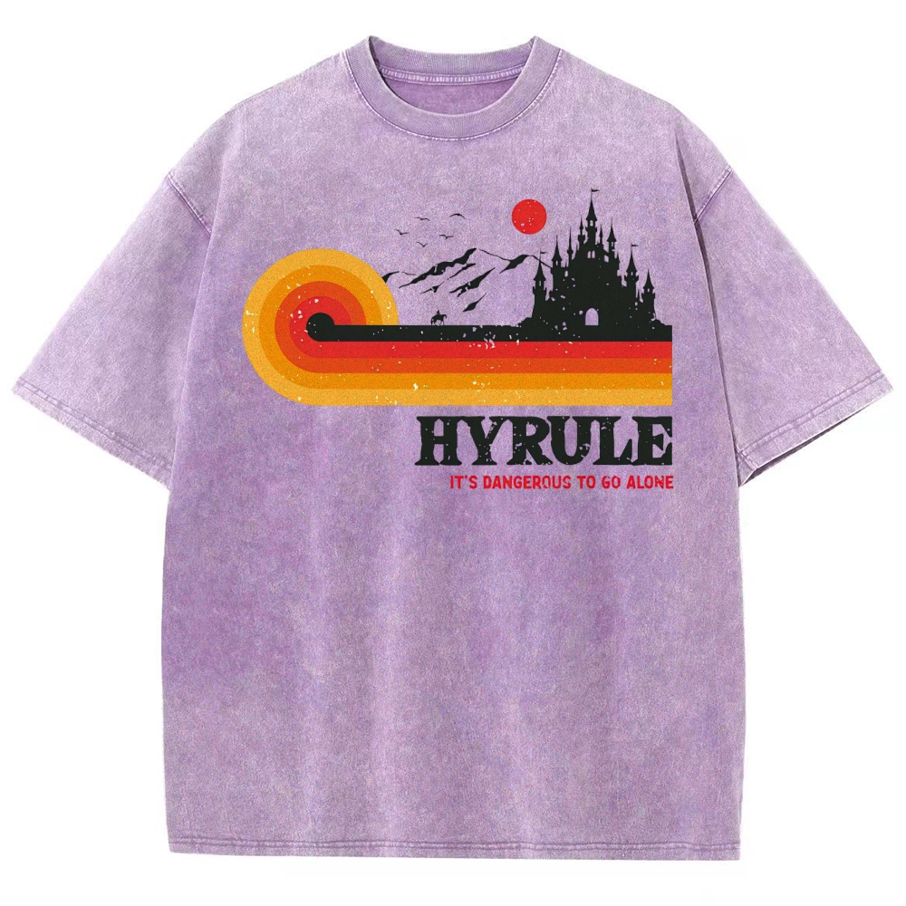 Fantasy Kingdom Sunset Adventure Washed T-Shirt 