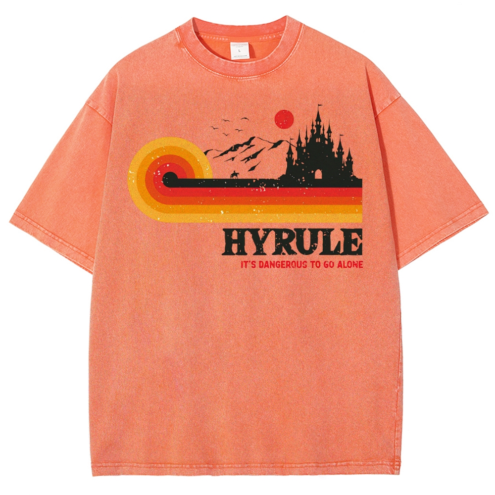 Fantasy Kingdom Sunset Adventure Washed T-Shirt 
