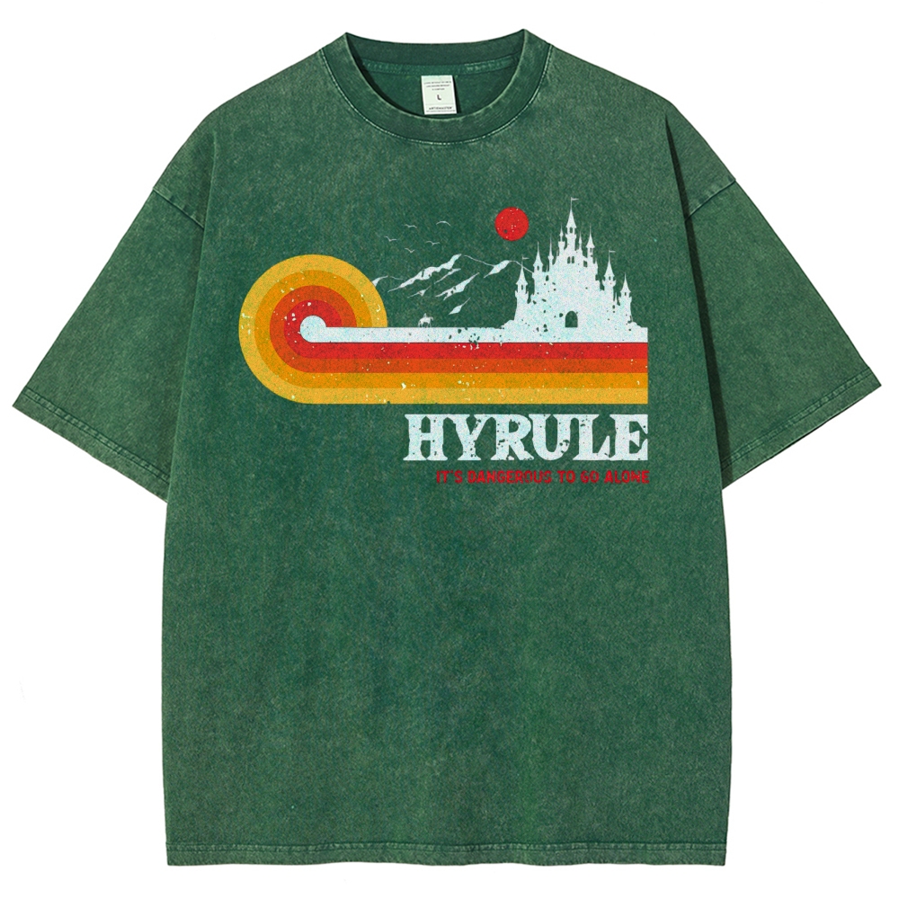 Fantasy Kingdom Sunset Adventure Washed T-Shirt 