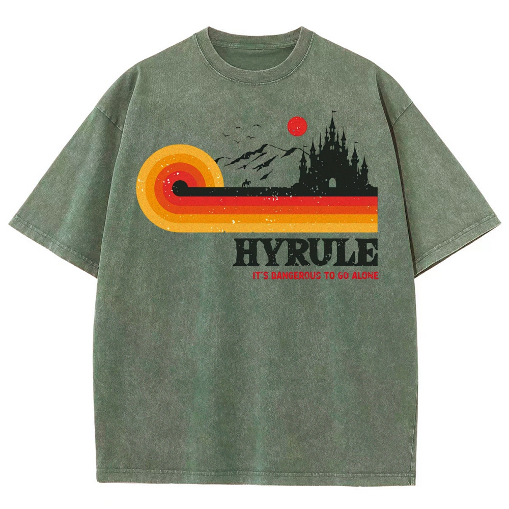 Fantasy Kingdom Sunset Adventure Washed T-Shirt 